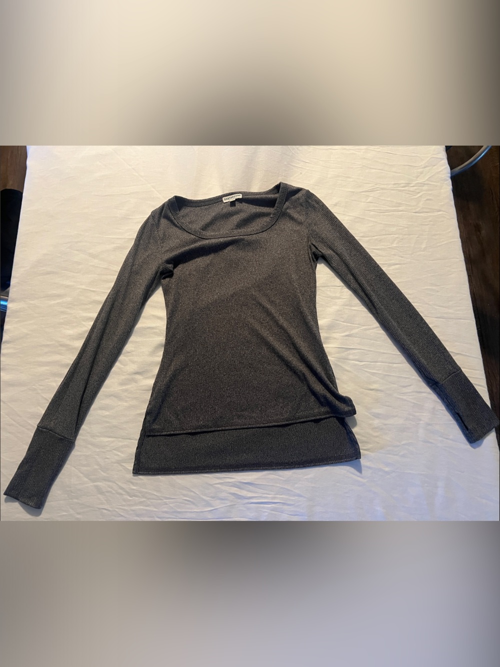 EARTHBOUND Women’s Long Sleeve Scoop Neck Top - Charcoal